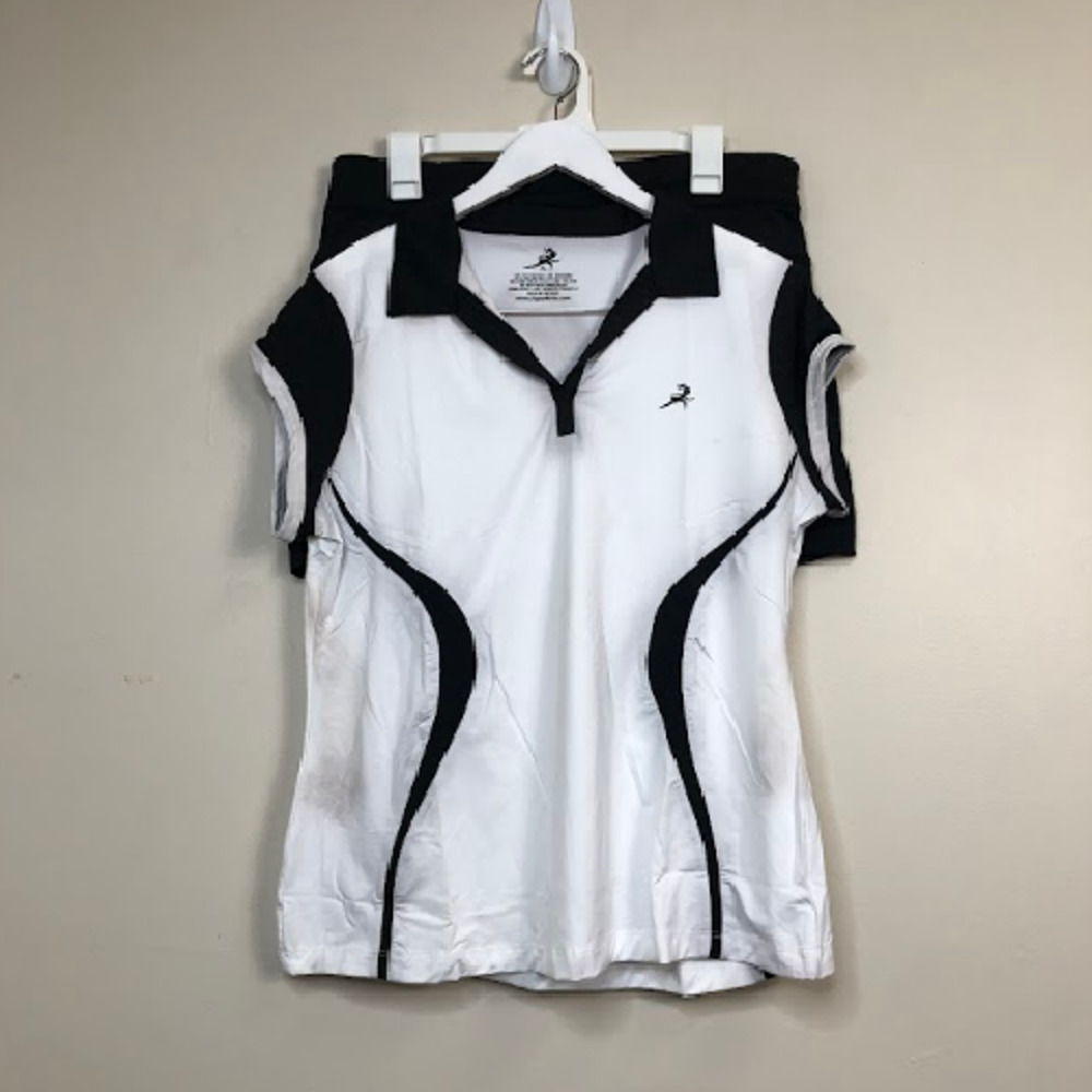 Jiggyskirts Activewear Sleeveless Tops & Pull-On Skort Black/White XL, NWT- SETS